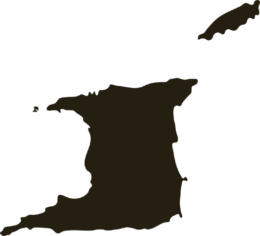 Silhouette of Trinidad and Tobago map